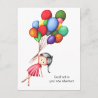 Niedliche Girl Balloons Personalisiert Abschied