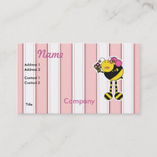 Niedliche Girl Bumble Bee Visitenkarte