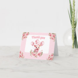 Niedliche Girl Farm 1. Geburtstag Vielen Dank Dankeskarte