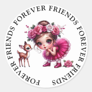 Niedliche Girl Friendship Stickers