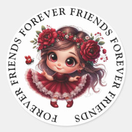 Niedliche Girl Friendship Stickers