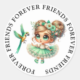 Niedliche Girl Friendship Stickers