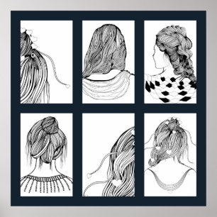 Niedliche Girl Hairstyle Poster