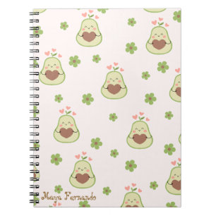 Niedliche Girl kawaii avocado Spiral Foto Notebook Notizblock