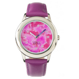 Niedliche Girl Kids Pink Sky Watch Armbanduhr
