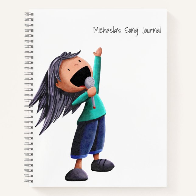 Niedliche Girl Music Notizbuch (Vorderseite)