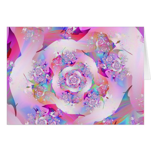 Niedliche Girl Pink Floral Vector Rose (Vorderseite (Horizontal))