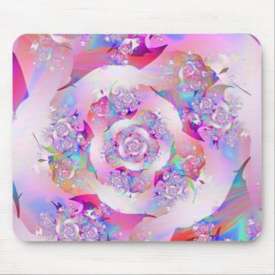 Niedliche Girl Pink Floral Vector Rose Mousepad