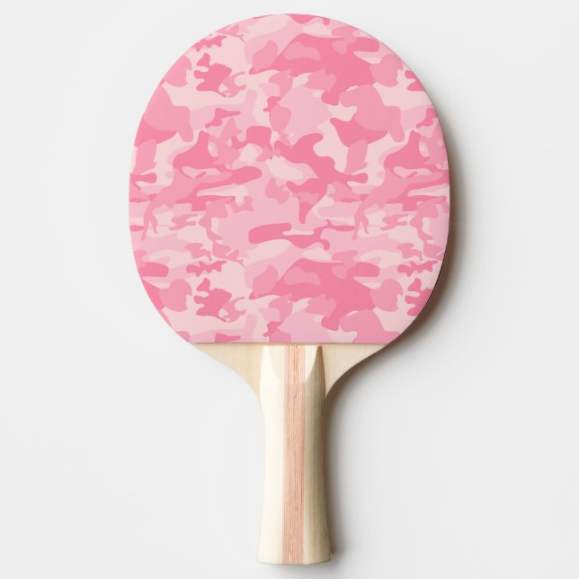 Niedliche Girl-Rosa-Camouflage Tischtennis Schläger (Vorderseite)