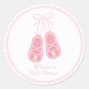 Niedliche Girl Shoes Ballerina Baby Duschmarken Runder Aufkleber