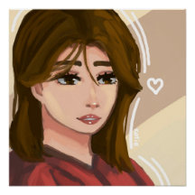 Niedliche Girl Simple Background Handgezeichnete D