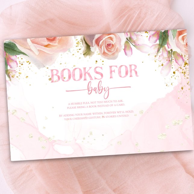 Niedliche Girls Blumenrosa Bücher für Baby Begleitkarte (Von Creator hochgeladen)