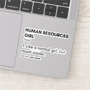 Niedliche Girls - Definition der Humanressourcen Aufkleber