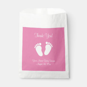 Niedliche Girls Fußspuren Babydusche Gastgeschenke Geschenktütchen