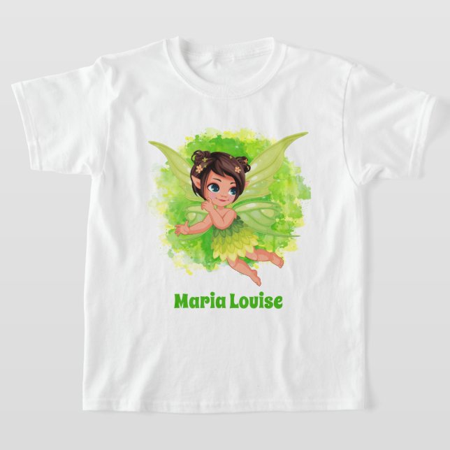 niedliche Girls, grüne Fee, Name  T-Shirt (Ablage )