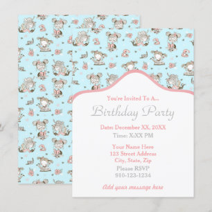 Niedliche Girls lesen Bücher Geschenkideen Einladung