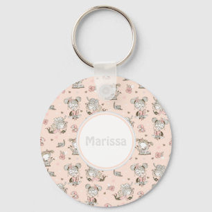 Niedliche Girls lesen Bücher Geschenkideen Schlüsselanhänger