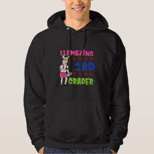 Niedliche Girls Llamazing 3. Grader Llama Zurück i Hoodie