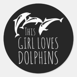 Niedliche Girls Neuheit Dieses Mädchen Lieben Dolp Runder Aufkleber