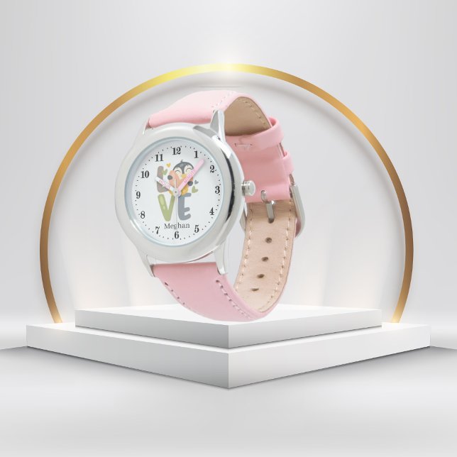 niedliche Girls Pinguin-Liebhaber geben Namen Armbanduhr (Von Creator hochgeladen)