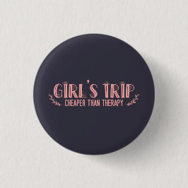 Niedliche Girls Reisen billiger als Therapie Button