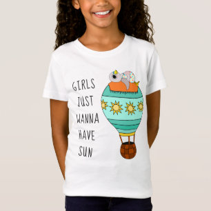 Niedliche Girls wollen nur den Sommer mit Sun Cart T-Shirt