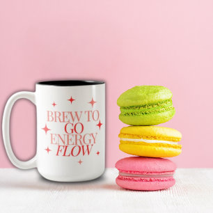 Niedliche Girly Brew zum Energiefluss Kaffeemaschi Zweifarbige Tasse