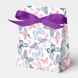 Niedliche Girly Colorful Butterfly Illustration Pa Geschenkschachtel