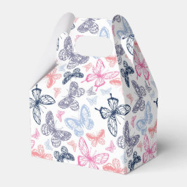 Niedliche Girly Colorful Butterfly Illustration Pa Geschenkschachtel