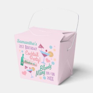 Niedliche Girly Custom 21. Geburtstagscocktails Geschenkschachtel