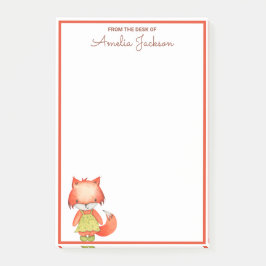 Niedliche Girly Fox Woodland Animal Post-it Klebezettel