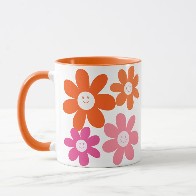 Niedliche Girly Happy Blume Tasse (Links)