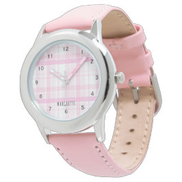 Niedliche Girly HEARTS PINK PATTERN eWatch Armbanduhr