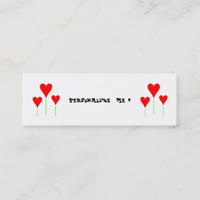 Niedliche Girly Mini Visitenkarte (Vorderseite)