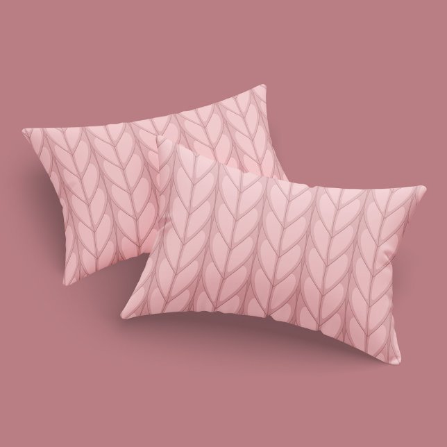 Niedliche Girly Pastel Pink Imitate Oversifizierte Kissenbezug (Cute Girly Pastel Pink Faux Oversized Knit Pattern Pillow Case)