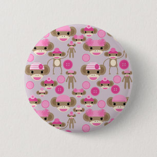 Niedliche Girly rosa Button