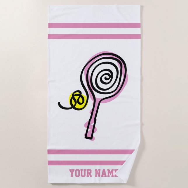 Niedliche girly rosa strandtuch (Vorderseite)
