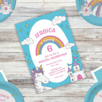 Niedliche Girly Unicorn Magical Birthday Party num