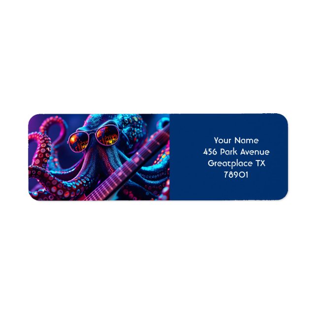 Niedliche Gitarrenbrille Krake (Vorne)