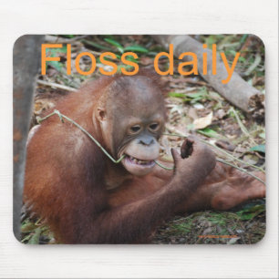 Niedliche Glasschlacke Ihre Zähne Tier Mousepad