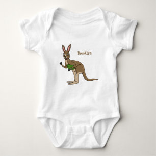 Niedliche glückliche australische Kangaroo-Abbildu Baby Strampler