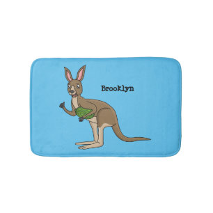Niedliche glückliche australische Kangaroo-Abbildu Badematte