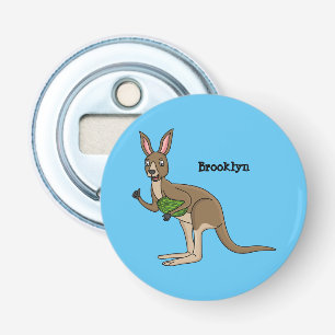 Niedliche glückliche australische Kangaroo-Abbildu Flaschenöffner