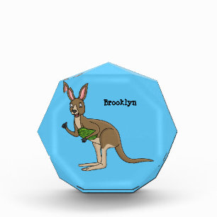 Niedliche glückliche australische Kangaroo-Abbildu Fotoblock