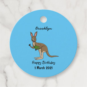 Niedliche glückliche australische Kangaroo-Abbildu Geschenkanhänger