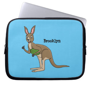 Niedliche glückliche australische Kangaroo-Abbildu Laptopschutzhülle