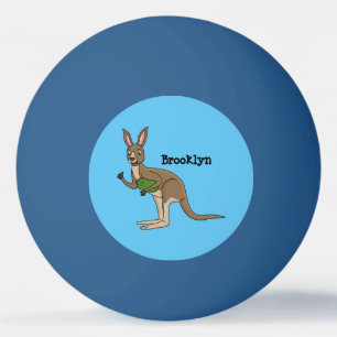 Niedliche glückliche australische Kangaroo-Abbildu Tischtennisball
