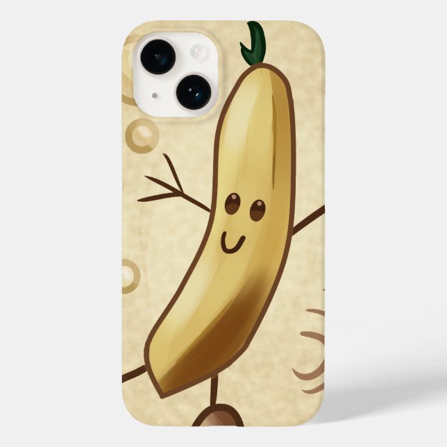 Niedliche glückliche Banane Case-Mate iPhone Hülle (Rückseite)
