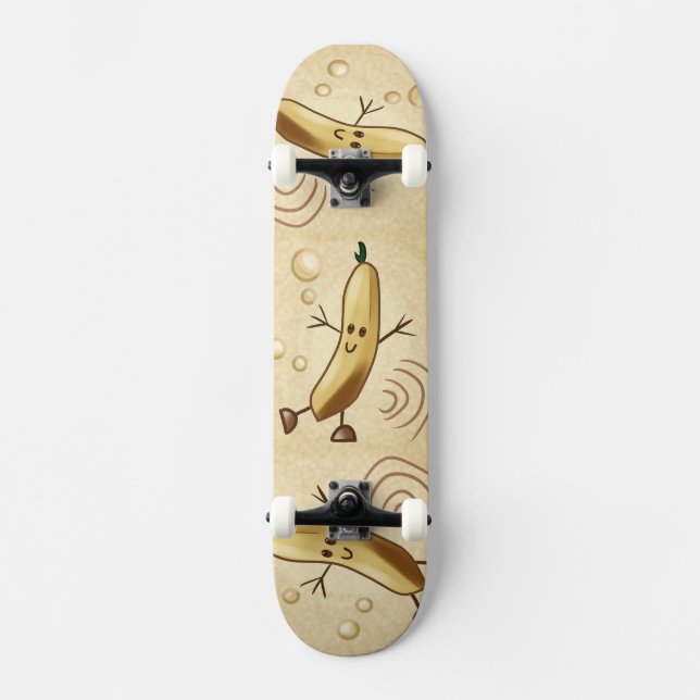 Niedliche glückliche Banane Skateboard (Vorderseite)