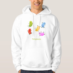 Niedliche glückliche Jellybohnen springende Cartoo Hoodie